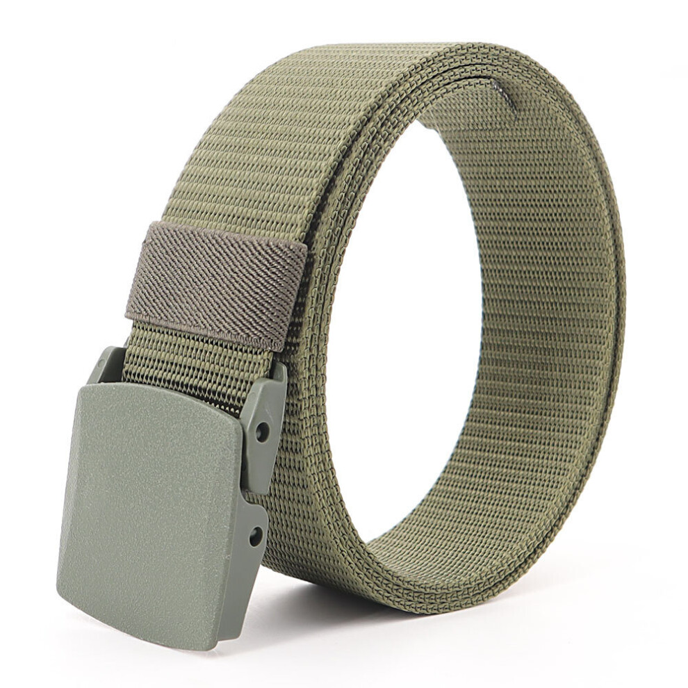 (GN White-120cm) Military Tactical Waist Belt for Men Outdoor Plus Size 170 130 140 150 Jeans Belts Nylon Strap Pants with Plastic Buckle-image-OPC-PBQVMJN-NEW