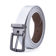 (White-95CM) Children Belt Boys Girls Leather Metal Alloy Buckle Belts for Women Kids Cowskin Leather Waist Belt Clothing Accessories
