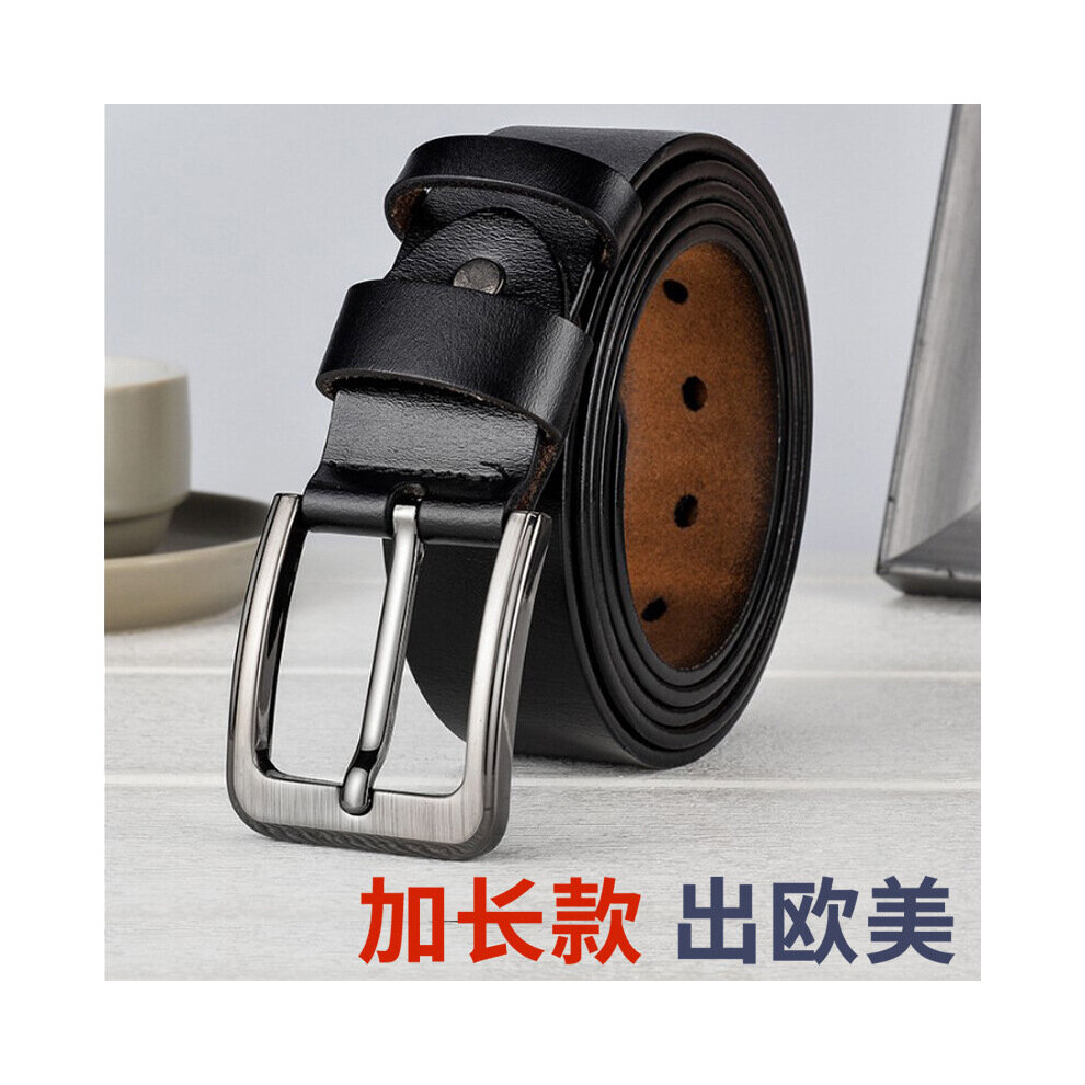 (Black-100cm(waist80 85cm 100cm) Men's Leather Belt Belts for Men High Cowhide Male Strap Waist Belt Cummerbunds Ceinture Homme-image-OPC-PBQVPPK-NEW
