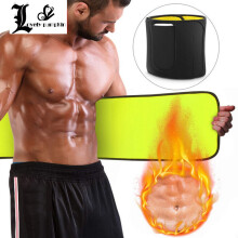 (Black-XXXL) Men Sauna Waist Trainer Man Neoprene Slimming Belt Shaper Tummy Reducing Body Shapers Promote Sweat Shapewear