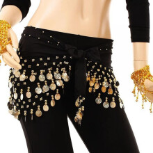 1pc Belly Dance Belt Indian Style Costume Waist Chains Chiffon Dancing Accessories for Ball Perform Women Party Supplies