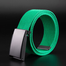 (dark green White-120cm) Unisex Army Military Tactical Belt Men's High Outdoor Casual Jeans Canvas Adjustable Belt Belt