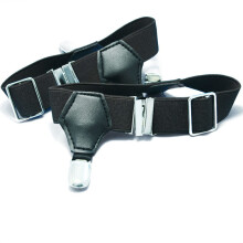 2-Piece Set Socks Sling Bracket Elastic Men Shirt Tops Garter Belt Non-Slip Belt Men's Sexy Underwear Exotic Leg Accessories