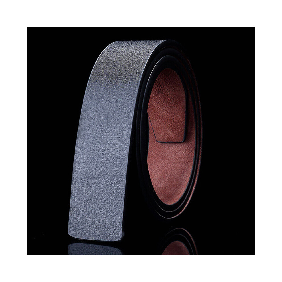 (black White-115CM) Toothless belt Belts for Mens High No Hole Male Strap Leather Waistband Ceinture Homme,No Buckle-image-OPC-PBQVTVG-NEW