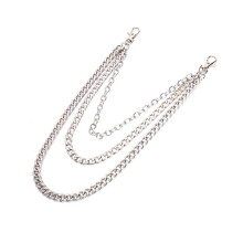 3 Layers Pants chain Stainless steel Trouser Pant Wallet Belt Ring Chain Punk Keyring Hi-hop Costume Decoration decor