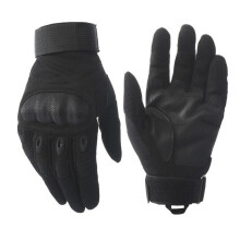 (Bk White-M) Touch Screen Army Military Tactical Gloves Paintball Airsoft Shooting Combat Anti-Skid Bicycle Hard Knuckle Full Finger Gloves
