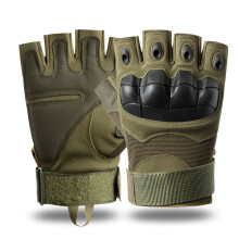 (Green White-XL) Men's Army Tactical Fingerless Gloves Outdoor Sports Shooting Paintball Airsoft Military Combat Non-slip Motorcross Gloves
