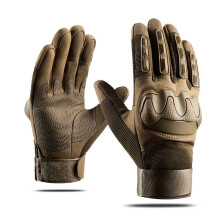 (brown White-L) Touch Screen Tactical Gloves Men Military Knuckle Glove Airsoft Motorcycle Shooting Hiking Cycling Full Finger Gloves