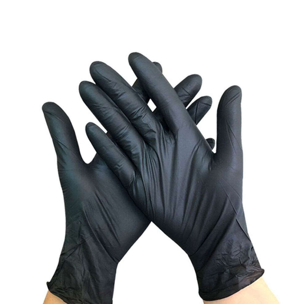 Thicken 50Pcs Blackdisposable Nitrile Gloves Safety Glove Anti-Static Waterproof Work Glove Powder-Free Garden Beauty Mechanic 6 885656890317