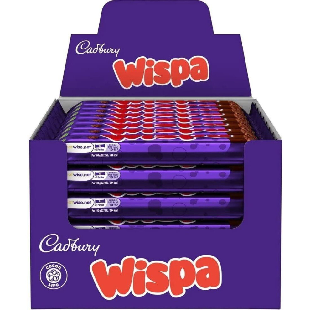 (Pack Of  48) Cadbury Wispa 36g Delicious Tasty And Twisty