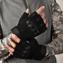 (black Sky blue-XL) Half Finger Men's Gloves Outdoor Military Tactical Gloves Sports Shooting Airsoft Motorcycle Cycling Gloves