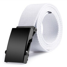 Solid Belt Casual Vintage Unisex Canvas Fabric Belt Strap D Ring Buckle Webbing Waist Band