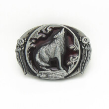 Western cowboy belt buckle guitar zinc alloy moon wolf belt buckle unisex belt buckle