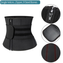 (BK Black-L) Men Waist Trainer Abdomen Slimming Body Shaper Belly Shapers Weight Loss Shapewear Tummy Slim Modeling Belt Girdle Sweat Trimmer