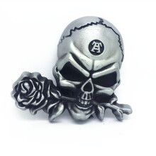 punk gothic skull rose belt buckle for men women Western cowboy belt buckles male female halloween accessories decoration