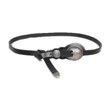 Medieval Ring Belt Slender Bridle PU Leather Belt for Sword, Pirate, Scottish, Steampunk Knight Cosplay