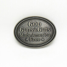 Western cowboy European and American dark gray with letters zinc alloy belt buckle men and women items