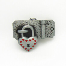 Western cowboy European and American love lock zinc alloy belt buckle for men and women