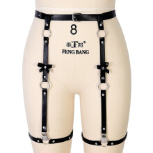 Women's Leather Harness Garter Belt Sexy Bondage Leg Straps Goth Punk Accessories Club Nightclub Stockings Garter Stockings