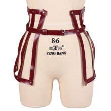 Harajuku Women Adjust PU Leather Garter Belt Punk Elasticity Body Harness Sexy Tight Leg Harness Bondage Suspender Strap Belts