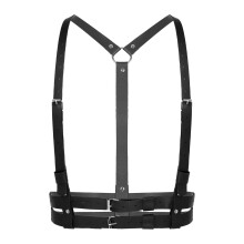 Gothic Punk Bra PU Leather Lingerie Men and Women Sexy Body Bondage Garters Harness Belt Crop Tops Suspender Chest Harness Cage
