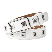 Punk Waist Belt Casual Wide Waist Belt PU Leather Grommet Female Waistband Western Women Belt for Club Cosplay Party Dress Jeans
