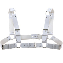 Women's Punk PU Leather Body Harness Belt Adjustable Holes Straps Chest Belts Chain Suspenders for Women Teenagers Daily