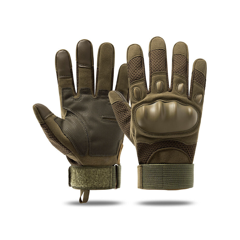 (army green White-XL) LongKeeper Military Tactical Full Finger Men Gloves Touch Screen Mittens Outdoor Climbing Riding Training Army Gloves Luvas-image-OPC-PBQWDXT-NEW
