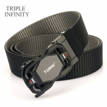 Metal Rotatable Automatic Buckle Belts Wear-resistant Two Sides Different Colors Nylon Belt Sturdy Tactical Belt For Men