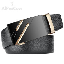 (1 White-100cm) High Belt Cummerbunds Male Belt Automatic Buckle Leather Belt Full Grain Leather Belts For Men