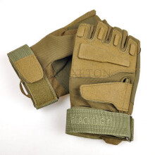 (Military green White-M) Tactical Full Finger Gloves Outdoor Sports Bicycle Antiskid Gloves Military Army Paintball Shooting Airsoft Cycling Half Glove
