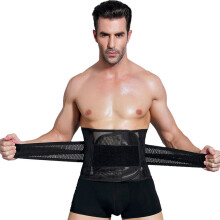 (Black-XL 80cm) Men Fitness Modeling Body Shaping Thin Accessories Stereotype Cincher Waist Trainer Slimming Abdomen Belt