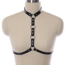 Women Men Gothic PU Leather Harness Belts Punk Body Bondage Rock Stylish Accessories Waist Straps Chest Harness