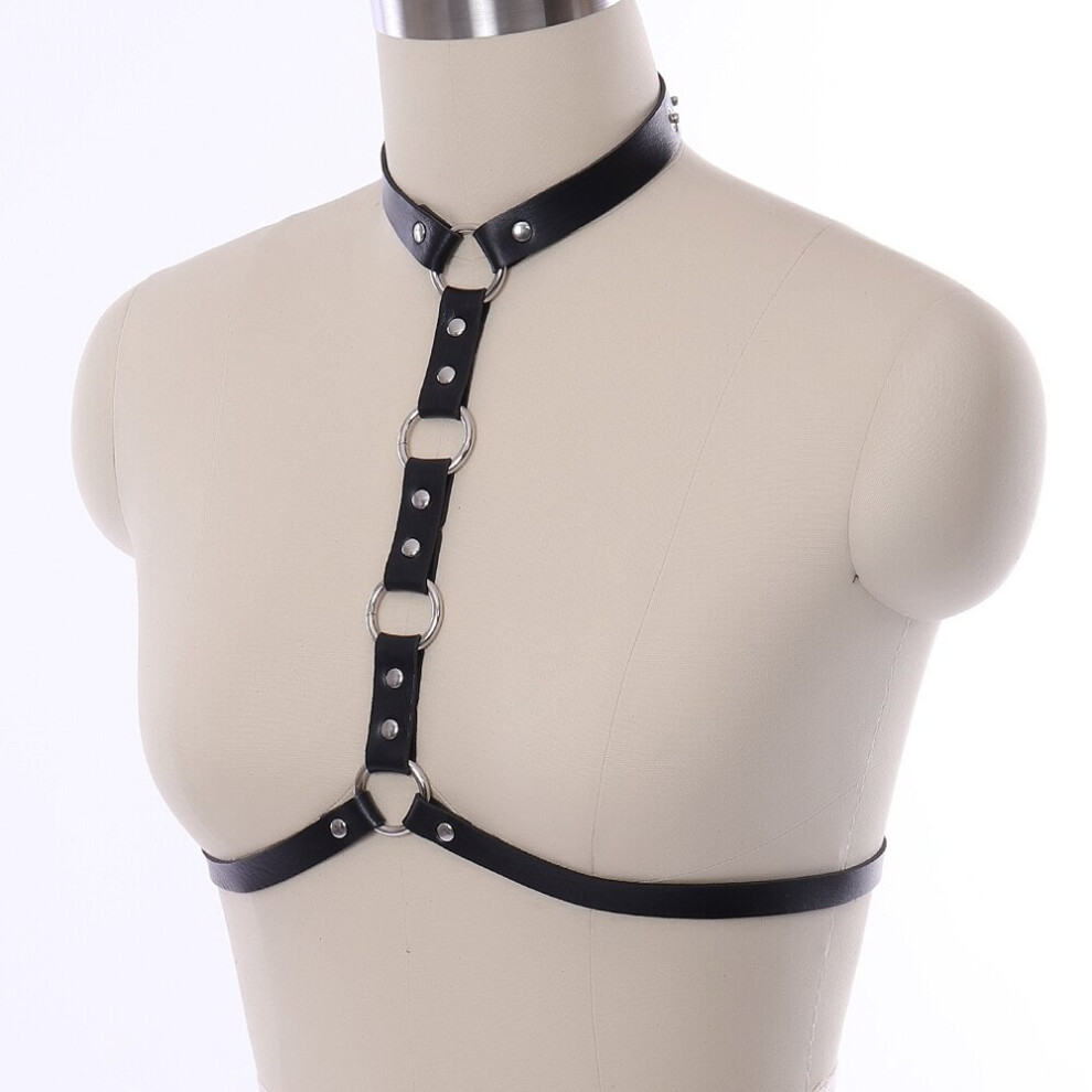 Women Men Gothic PU Leather Harness Belts Punk Body Bondage Rock