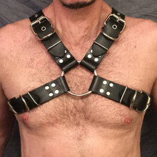 Rock Punk Goth PU Leather Body Harness Belt Metal Rivets O Ring Chest Shoulder Belts Men Body Bondage Straps Belts