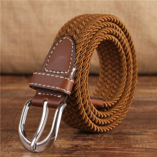 Narrow 2.5cm elastic belt pin buckle canvas belt young students knitting canvas belts