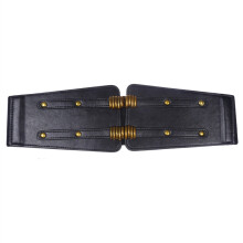 Lady Waist Belt Extra Wide Corset 2 Straps Belt Dress Cummerbund PU Leather Elastic Waistband For Dresses