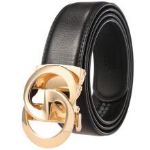 (01 White-130cm) all-match leather trouser automatic buckle men's pure cowhy casual belts gg belt