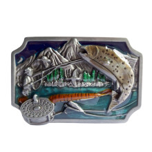 Western Cowboy Flying Fish Heavy Metal Belt Buckle for Men Boys Business