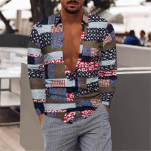 Tall Size Shirts for Men Men's Casual Cotton And Linen Long-Sleeved Lapel Clothe Short T Shirt Men Athletic