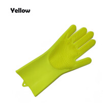 Silicon Dish Scrubber Glove 2 In 1 Food Cleaning Dishwashing Gloves Pet Care Grooming Hair Kitchen Accessories