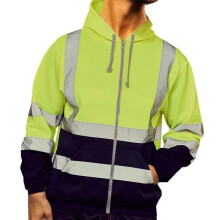 Men Workwear High Visibility Work Jacket Coat Mens Reflective Safety Sweatshirt Hooded Coat Wrok Clothing Winter Jackets