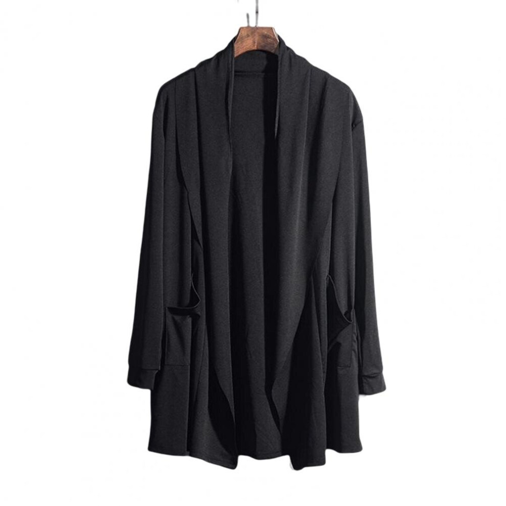Stylish Cloak Coat Loose Male Men Cardigan Draping Stretchy Trench Coat-image-OPC-PBQWXZB-NEW