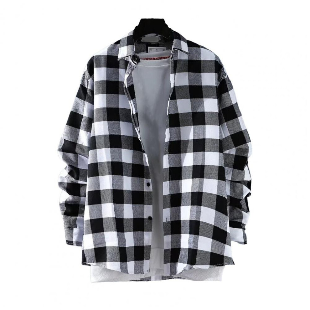 Casual Shirts Jackets For Men Clothing Style Long Sleeve Plaid Harajuku Shirt Jackets Male chaquetas hombre-image-OPC-PBQWYJ9-NEW