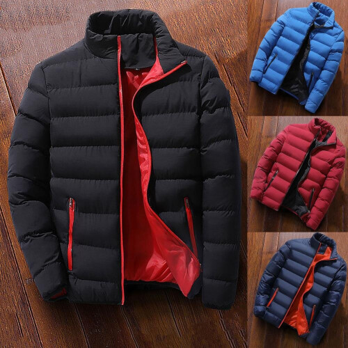 Warm Stand Collar for Work Cardigan Coat Windbreak Down for Work 2