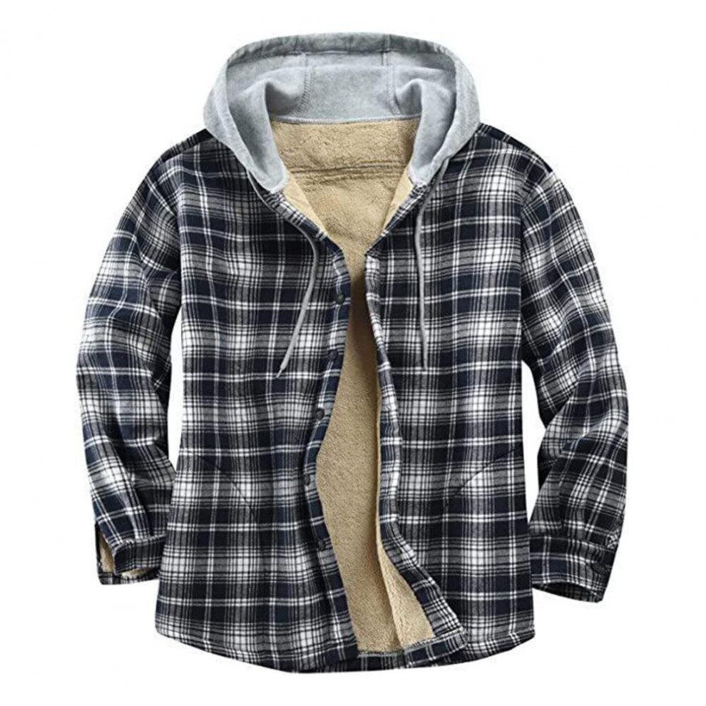Men Outerwear Pockets Coldproof Flannel Thicken Plush Lining Jacket-image-OPC-PBQWZXV-NEW