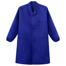 Men Women Notched Collar Long Sleeve Work Gown Uniform Solid Button Down Machine Repairman Workwear Coat