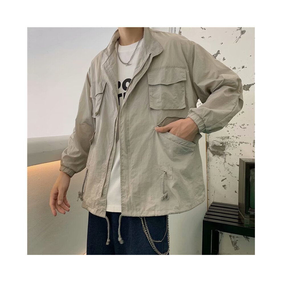Cargo Jackets for Men Clothing Summer Multi-Pockets Handsome Hip Hop Teens Japanese Coats Outwear Sunscreen Solid Simply-image-OPC-PBQX5TT-NEW