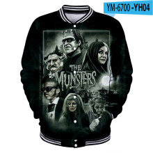 WAMNI The Munsters Baseball Uniform Movie 3D Print Casual Clothes Man Woman Unique Streetwear Baseball Uniform