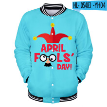 Baseball uniform Men's and women's clothing gear Couple jacket 3D digital printing Hip hop street1
